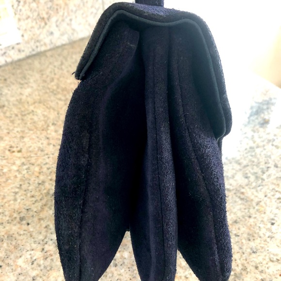 VINTAGE LUCA LUCA Blue Suede Purse - Picture 5 of 10